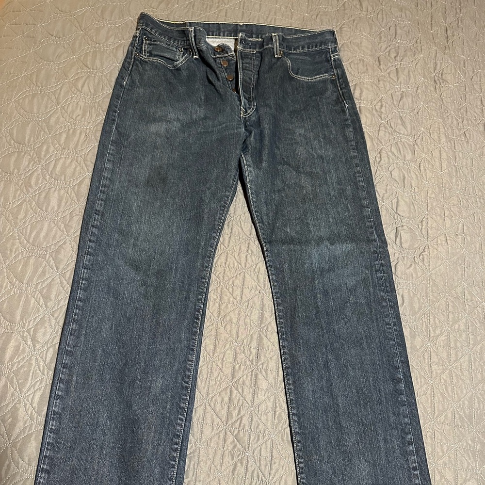 Men’s Levi’s 501 button fly blue jeans 36 X 34